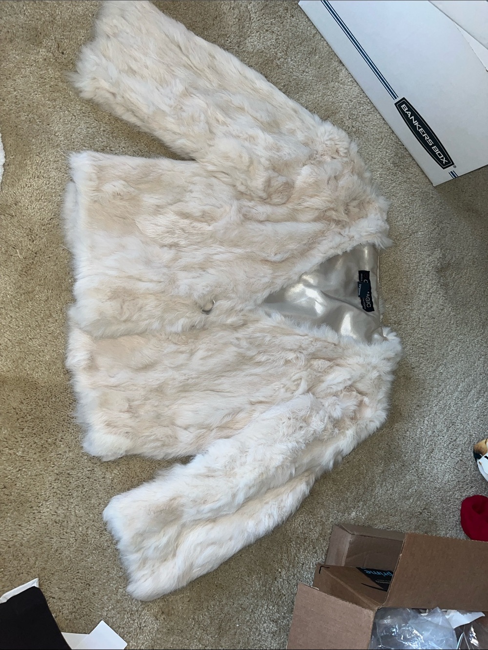 100% rabbit fur coat